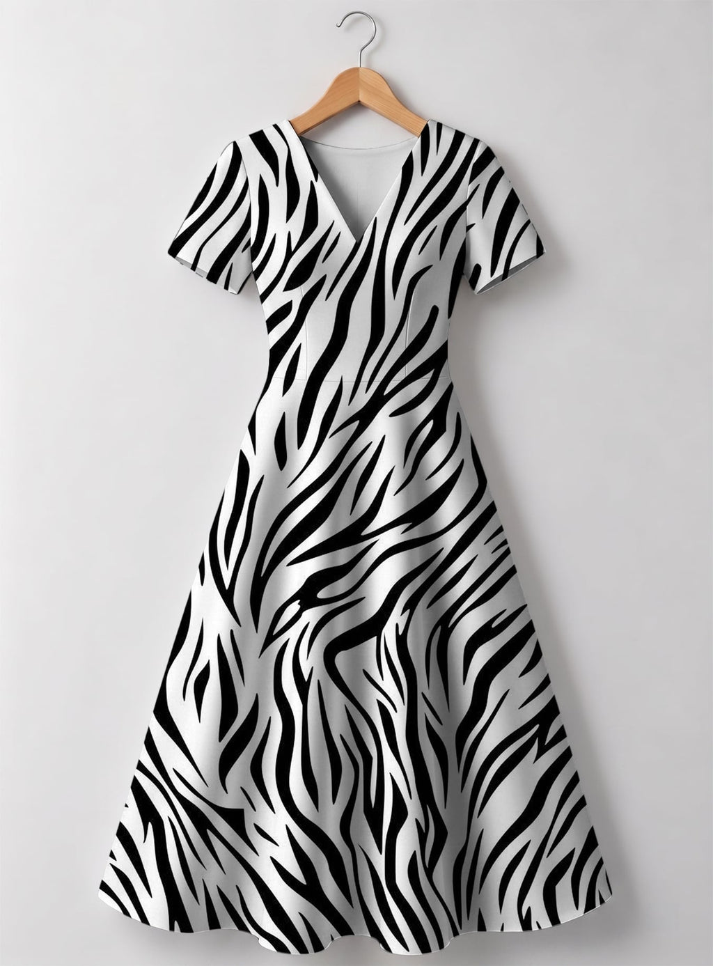 "Milia" V Neck Midi Dress