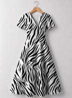 "Milia" V Neck Midi Dress