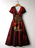 "Asante" Short Sleeve Maxi Dress