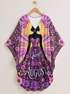"August Queen Purple Bloom" Kaftan Dress
