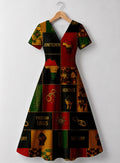 "Kumbuka" V Neck Midi Dress