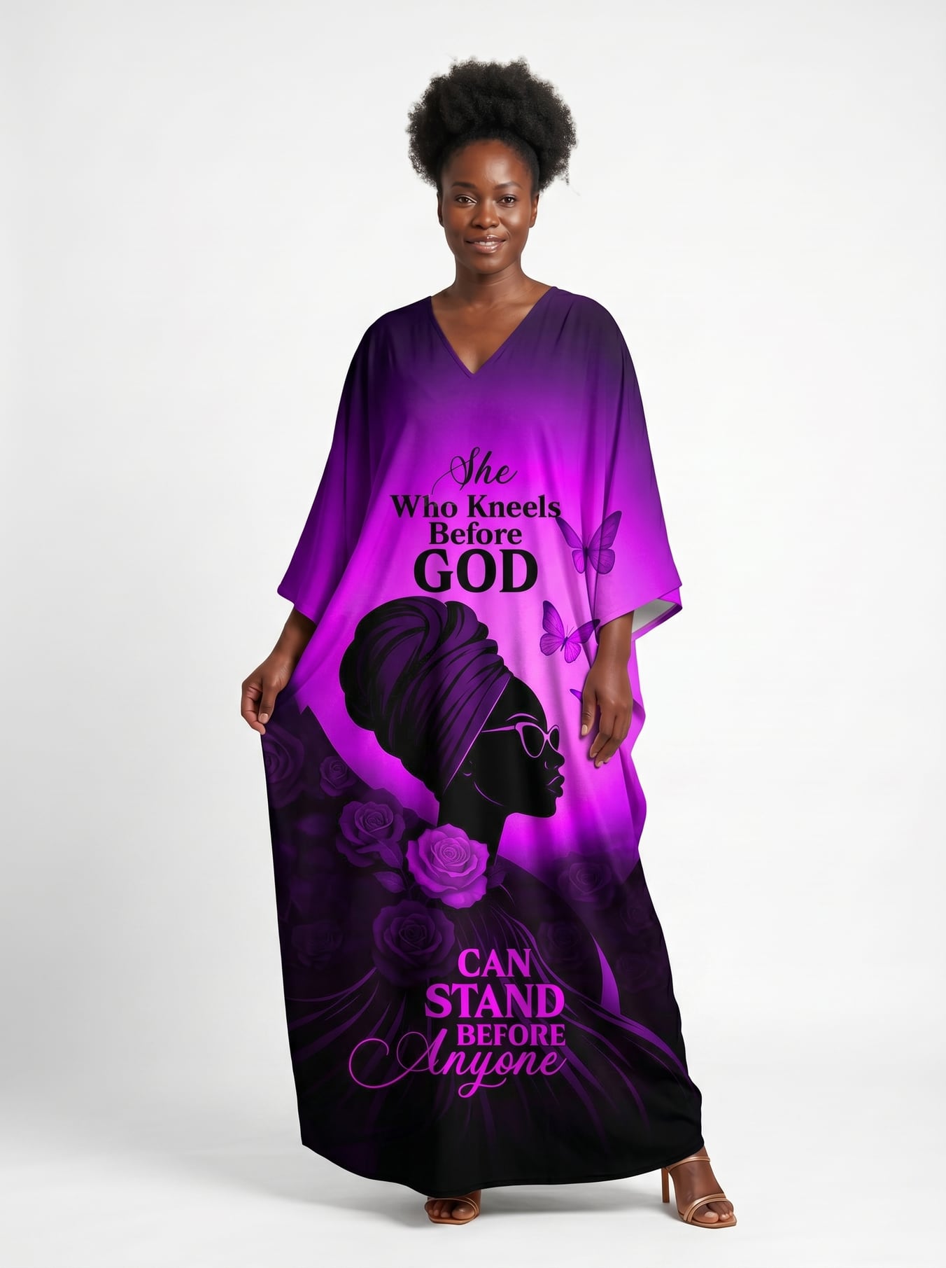 "Selah" Purple Kaftan Dress