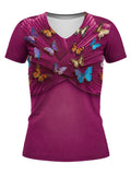 "Kipepeo" V-Neck T-Shirt