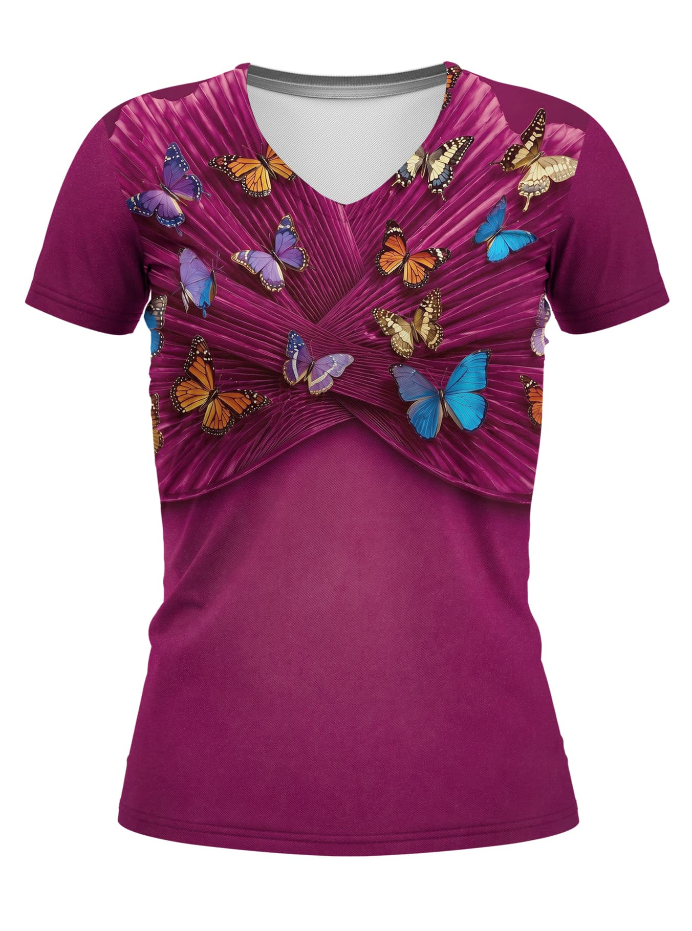 "Kipepeo" V-Neck T-Shirt