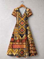 "Ardhi" Short Sleeve Maxi Dress