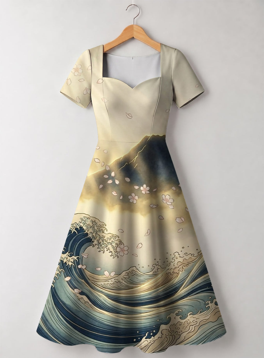 "Wimbi" Sweetheart Midi Dress