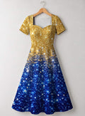 "Angaza" Sweetheart Midi Dress