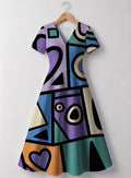"Sanaa" V Neck Midi Dress