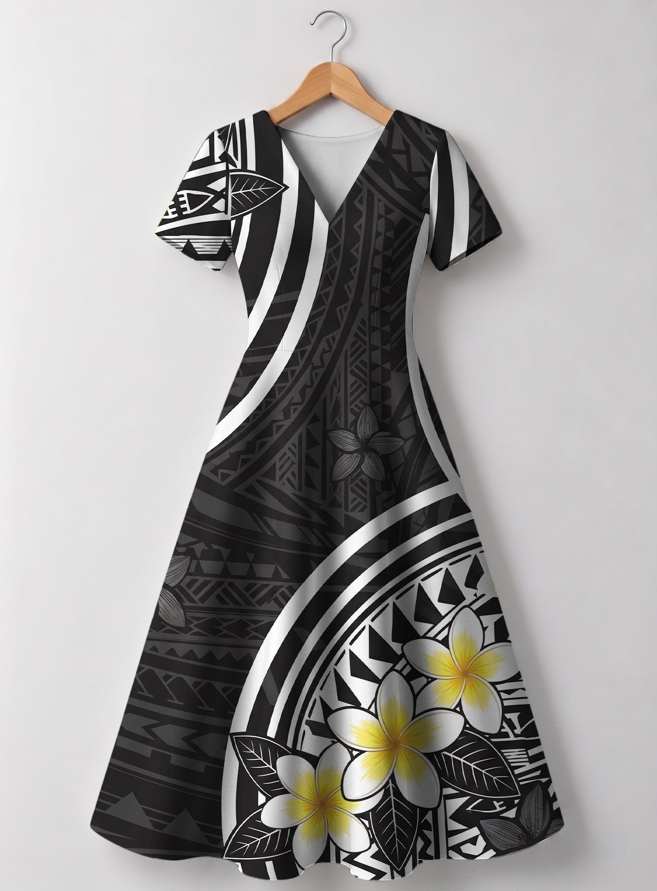 "Melia" V Neck Midi Dress