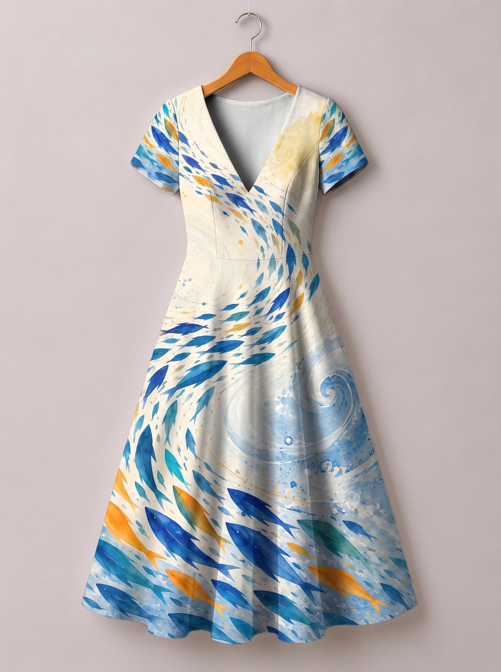 "Samaki" Short Sleeve Maxi Dress