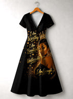 "Tunu" Short Sleeve Maxi Dress