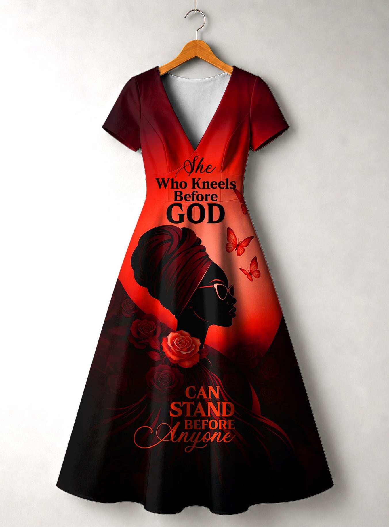 "Selah" Red" Short Sleeve Maxi Dress