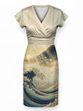 "Wimbi" Cap Sleeve Midi Dress