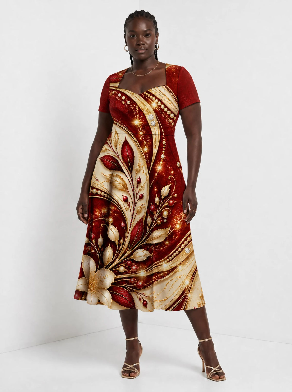 "Hariri" Sweetheart Midi Dress Promo