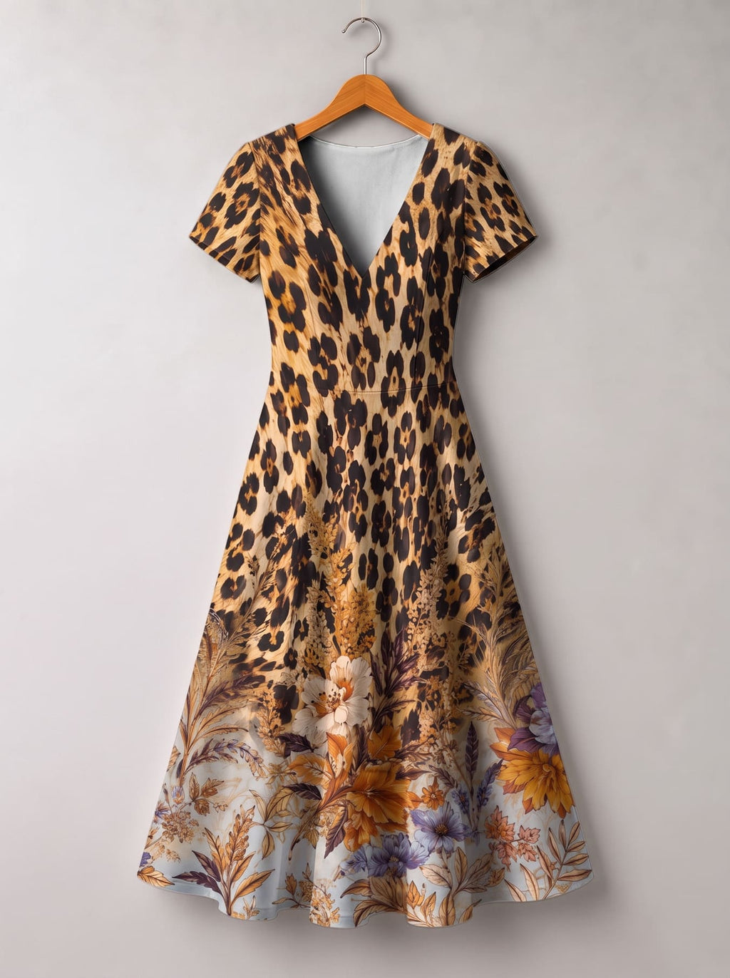 "Madoa" Short Sleeve Maxi Dress