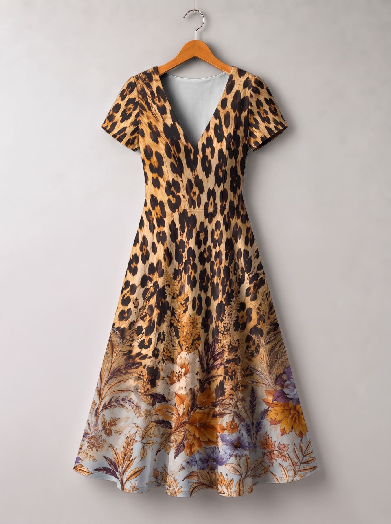 "Madoa" Short Sleeve Maxi Dress