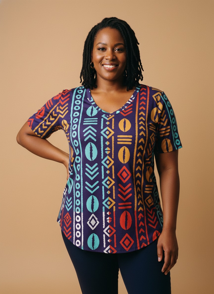 "Oshun Zamani" V-Neck T-Shirt