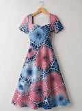 "Samawati" Sweetheart Midi Dress