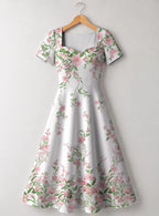 "Chanua" Sweetheart Midi Dress