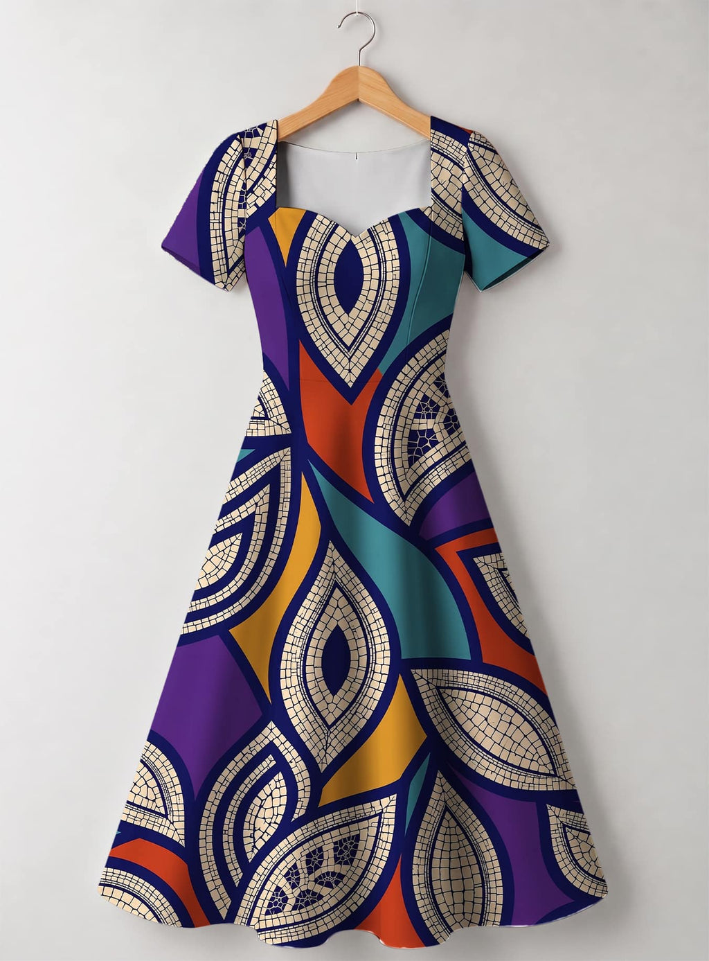 "Johari" Sweetheart Midi Dress