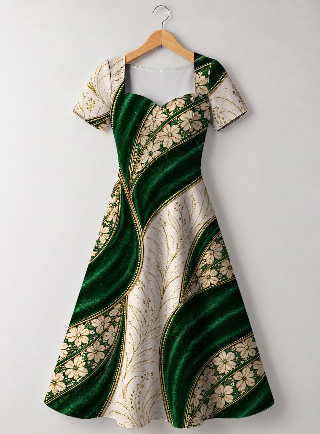 "Maile" Sweetheart Midi Dress