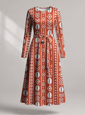 "Oshun Kijani" Viscose Midi Dress