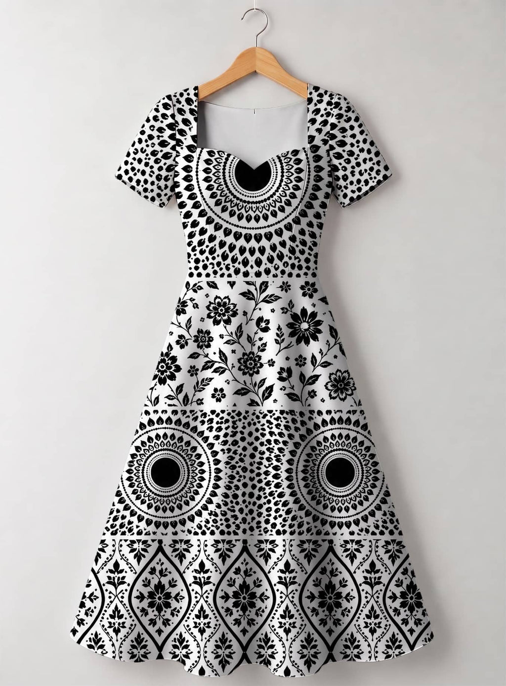 "Mwanga" Sweetheart Midi Dress