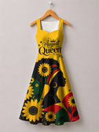 "August Queen Sunflower" Corset Dress
