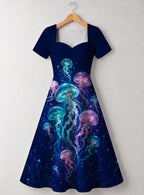 "Bahari" Sweetheart Midi Dress
