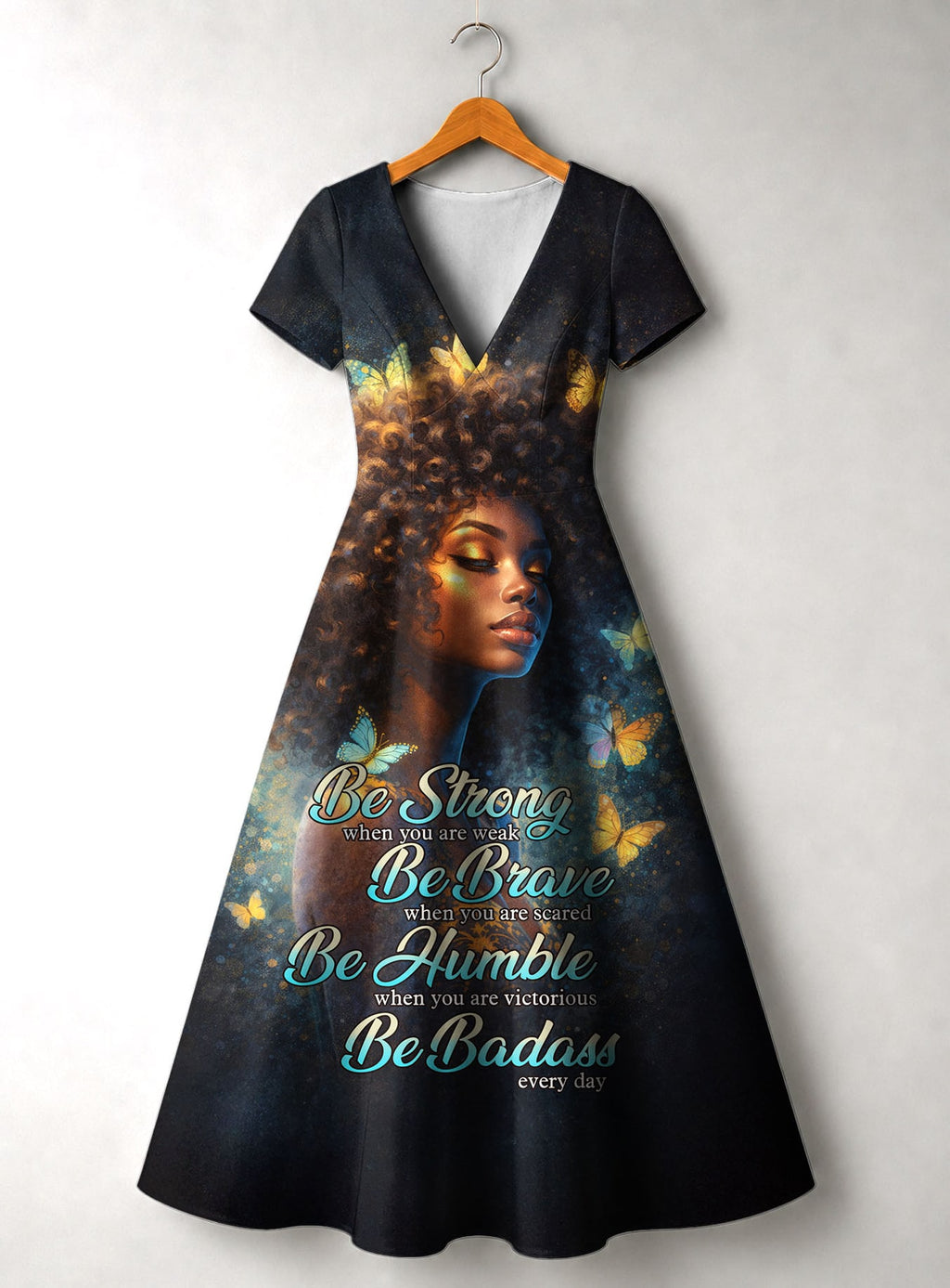 "Badass" Short Sleeve Maxi Dress