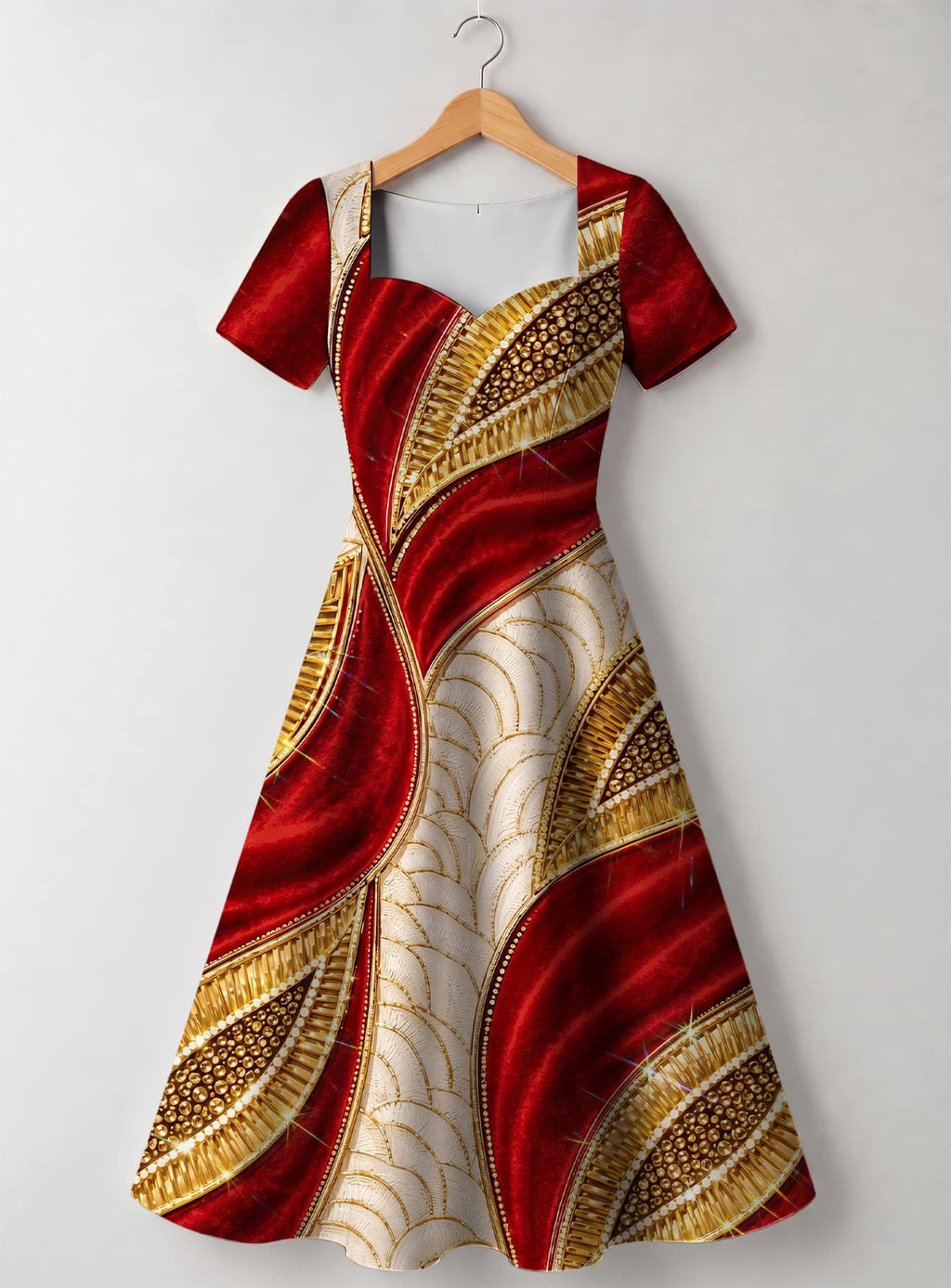 "Utukufu" Sweetheart Midi Dress