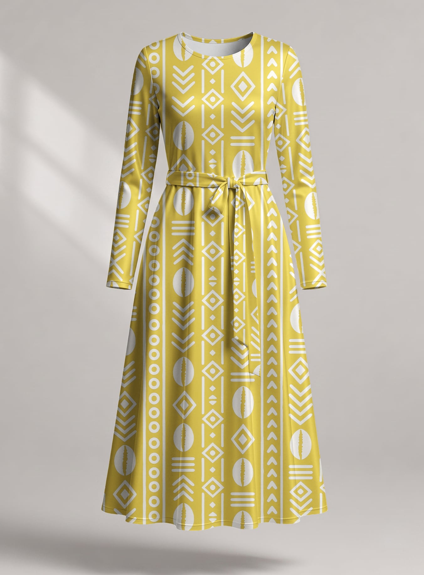 "Oshun Dhahabu" Viscose Midi Dress