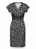 "Duara" Cap Sleeve Midi Dress