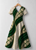 "Maile" V Neck Midi Dress