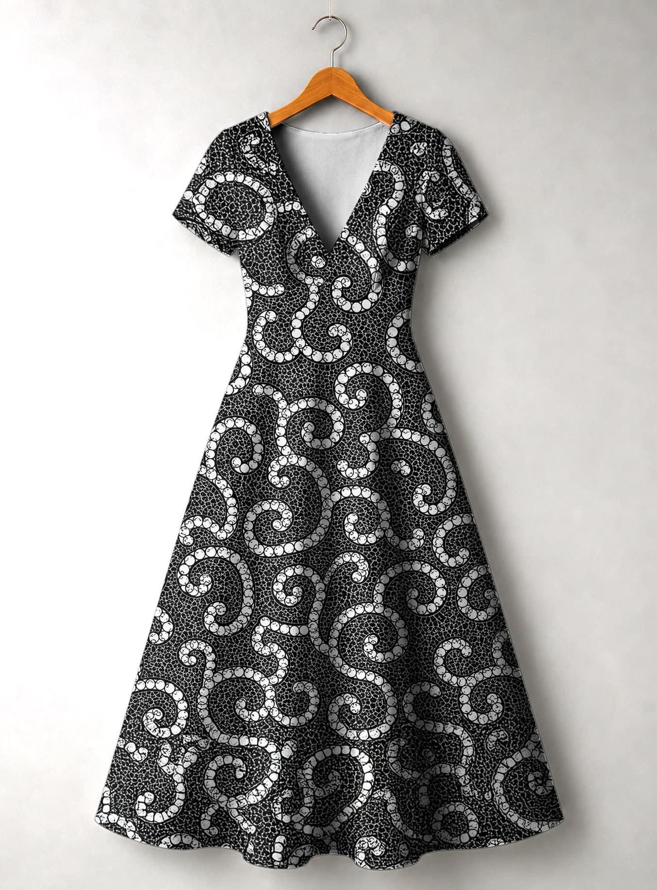 "Duara" Short Sleeve Maxi Dress