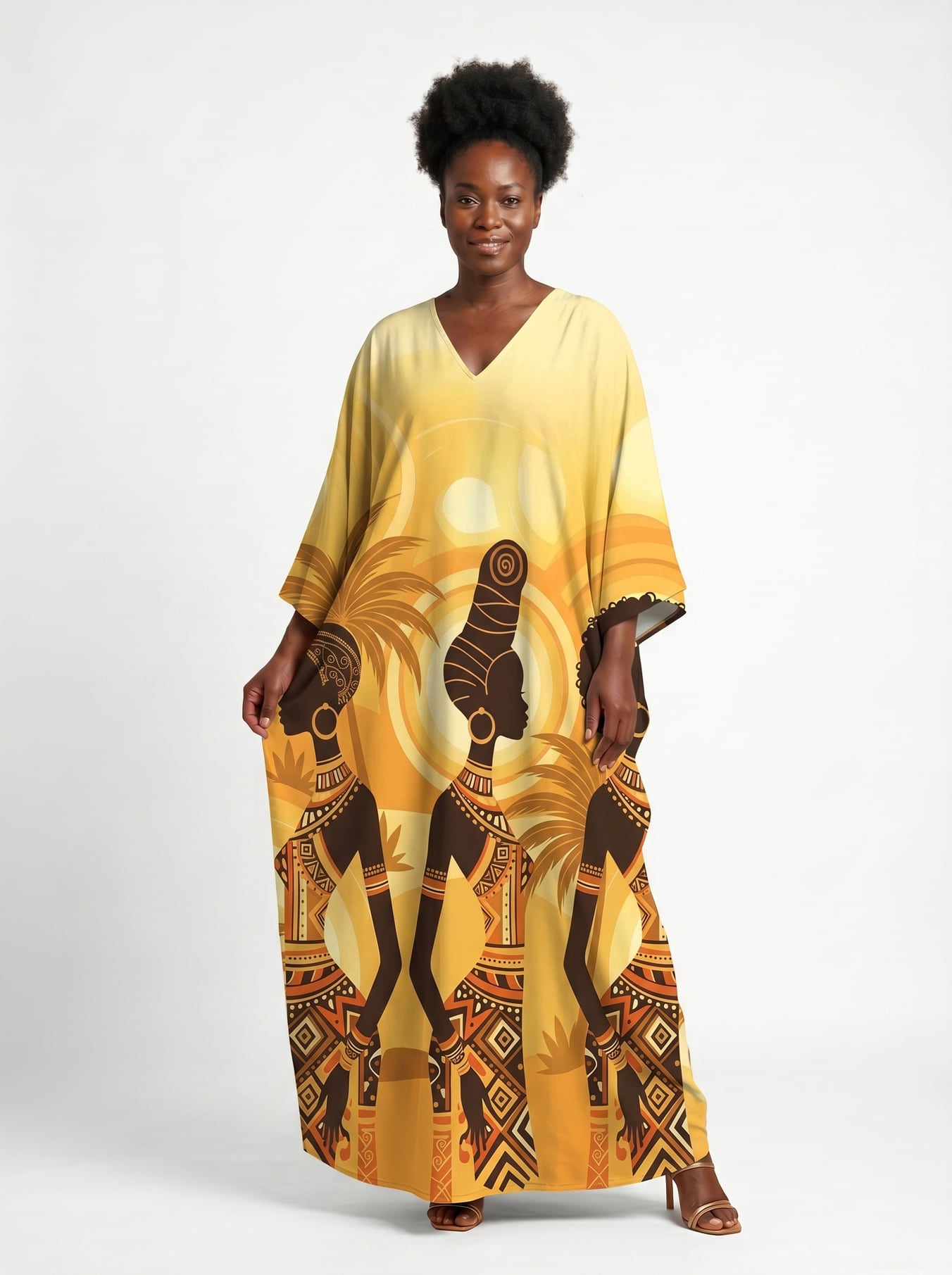 Ancestral Flame Kaftan Dress