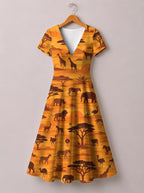 "Mbuga" Short Sleeve Maxi Dress