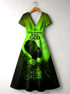 "Selah" Green" Short Sleeve Maxi Dress