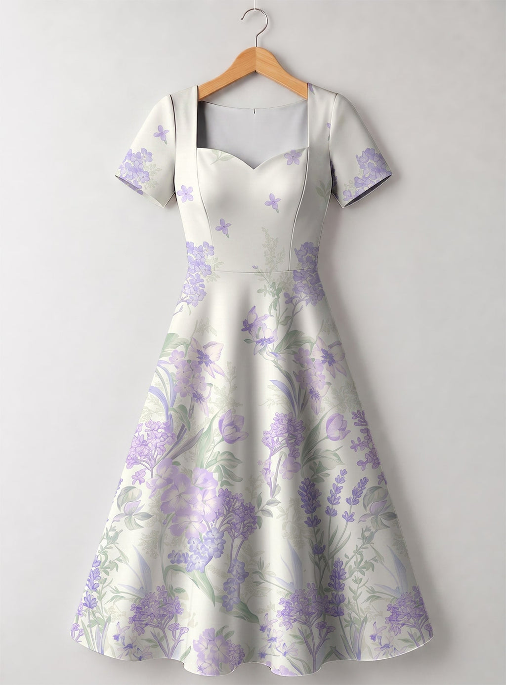 "Urujuani" Sweetheart Midi Dress