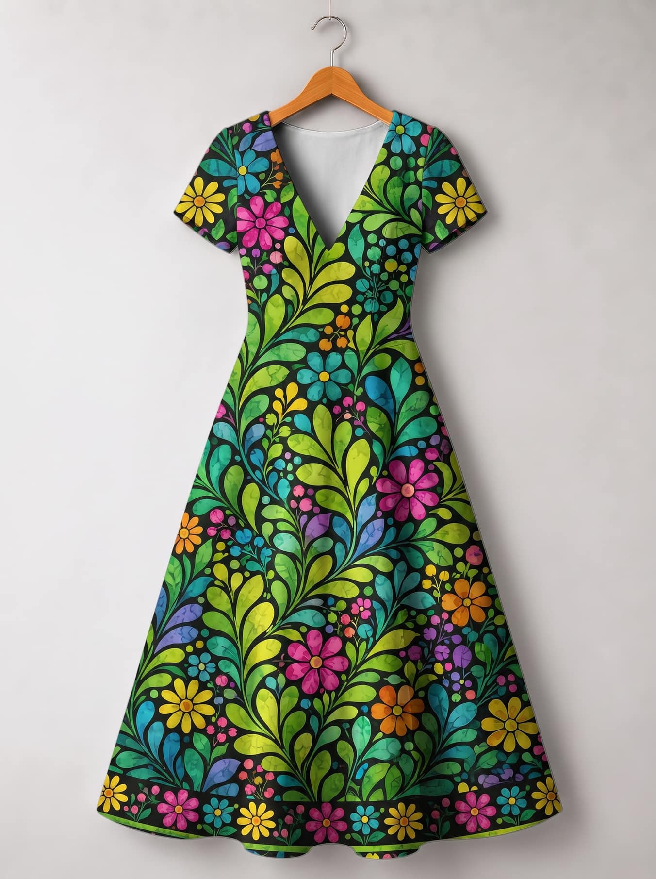 "Zumaridi" Short Sleeve Maxi Dress