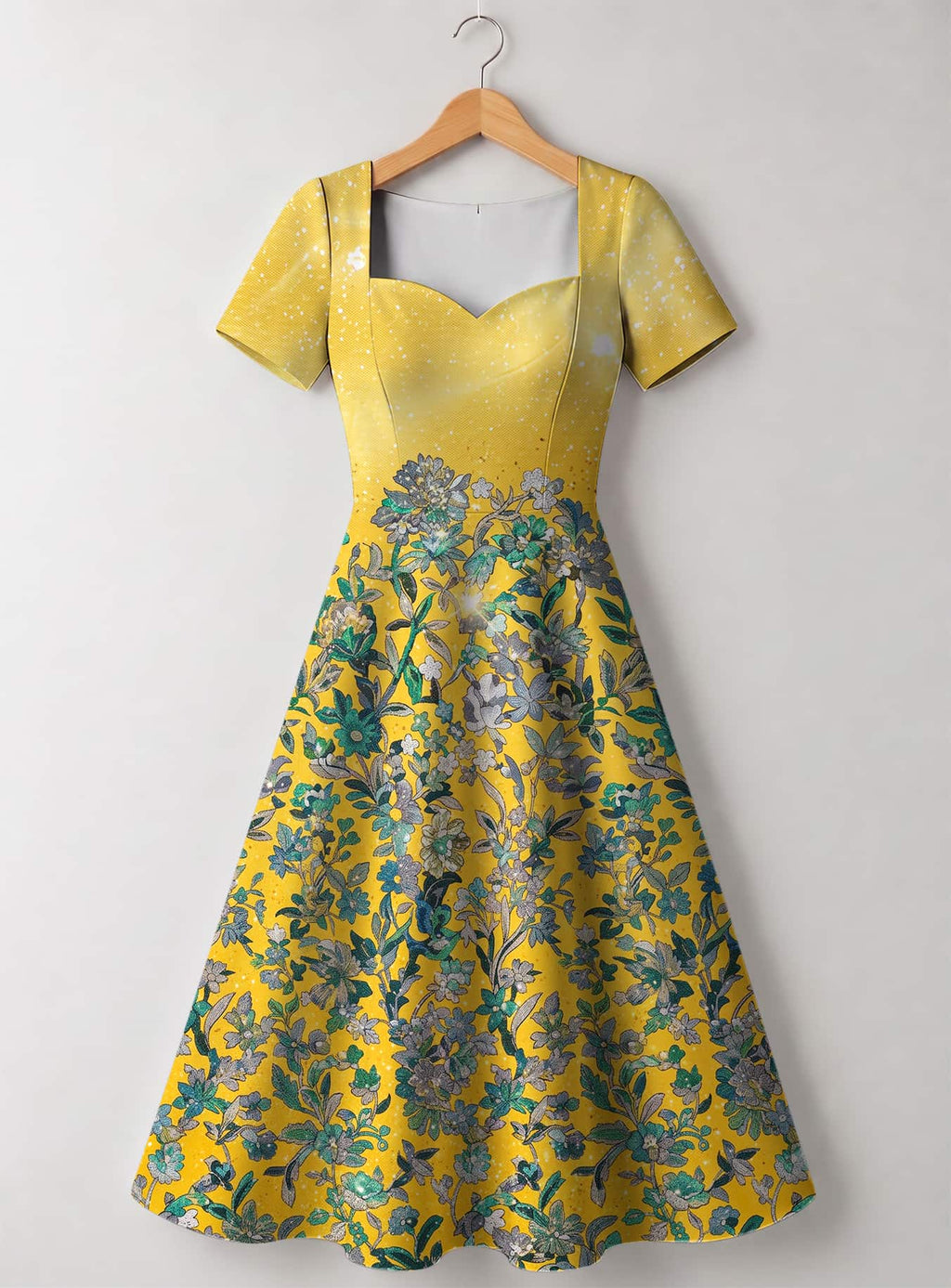 "Alfajiri" Sweetheart Midi Dress