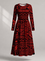 "Shaka" Viscose Midi Dress