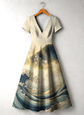 "Wimbi" Short Sleeve Maxi Dress