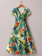 "Peponi" Short Sleeve Maxi Dress
