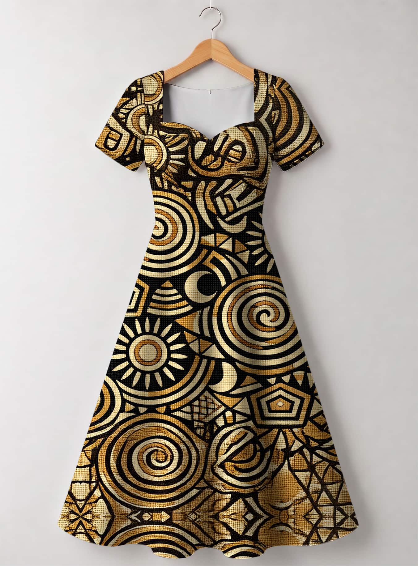 "Sahara" Sweetheart Midi Dress