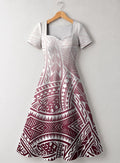 "Kapa" Sweetheart Midi Dress