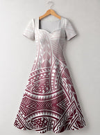 "Kapa" Sweetheart Midi Dress