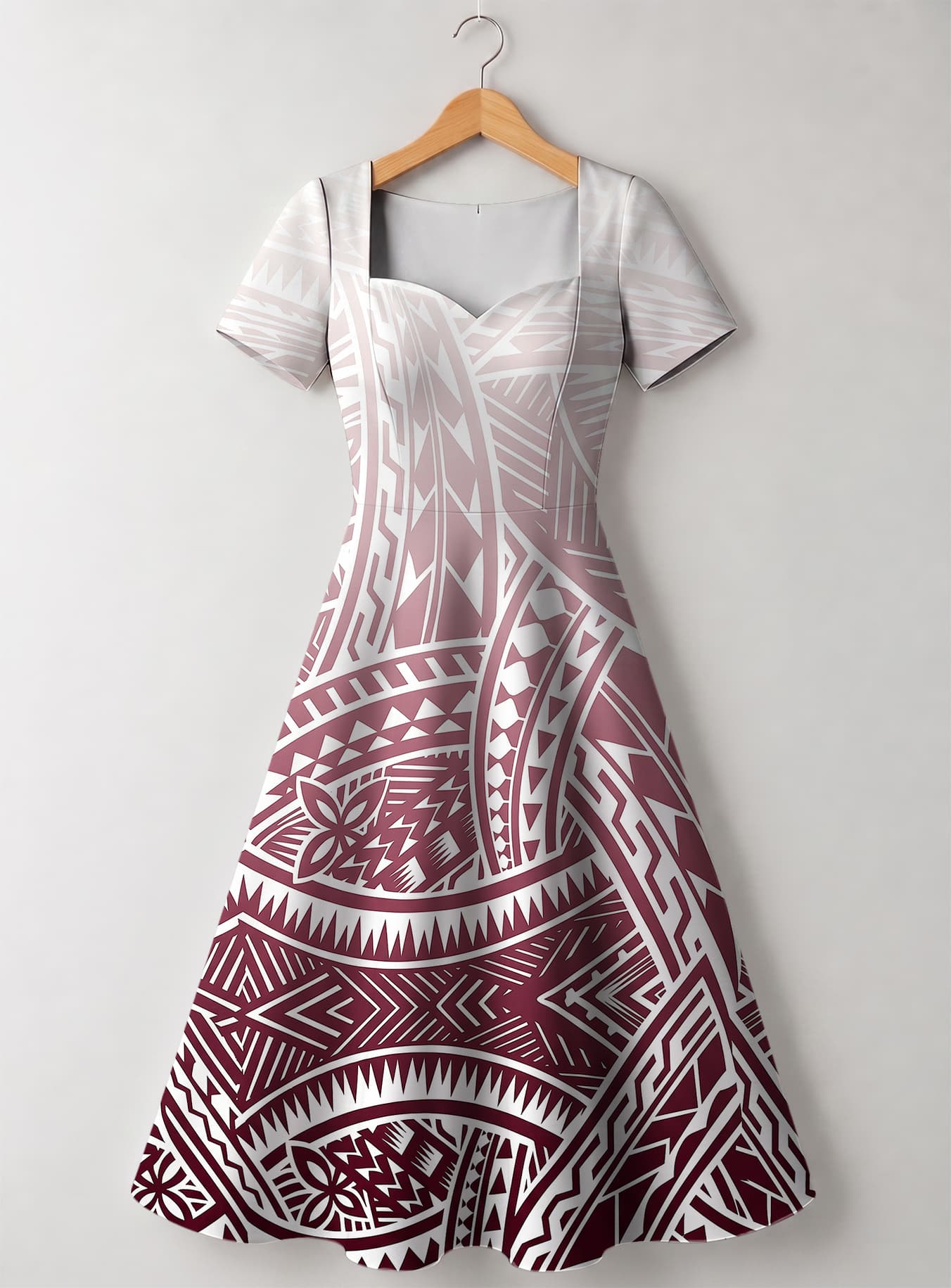 "Kapa" Sweetheart Midi Dress