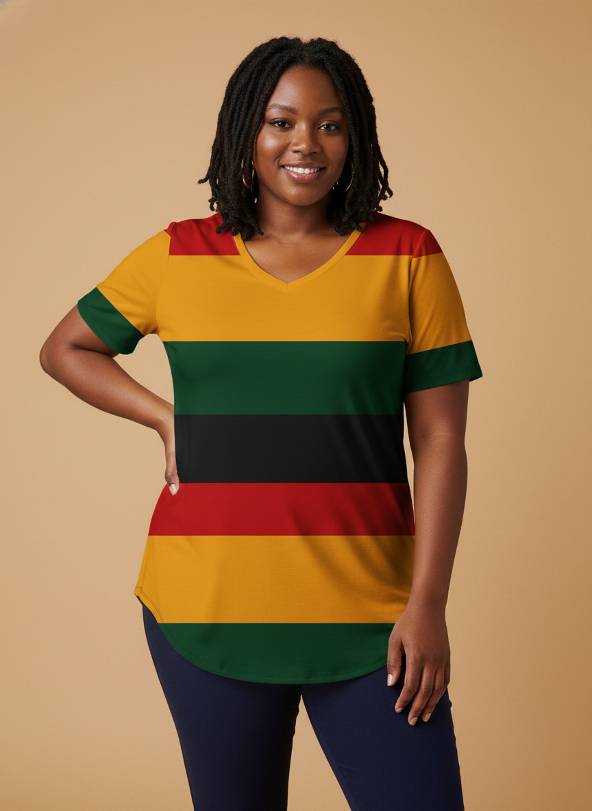 "Accra" V-Neck T-Shirt