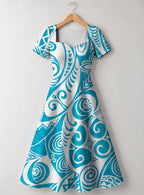 "Nalu" Sweetheart Midi Dress